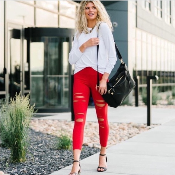 ZYIA Pants - Zyia Active Red Leggings